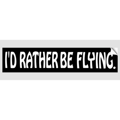 I'D RATHER BE FLYING Sticker - Mach 5