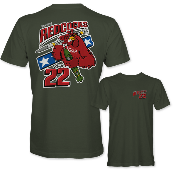 VFA-22 'FIGHTING REDCOCKS' T-shirt - Mach 5