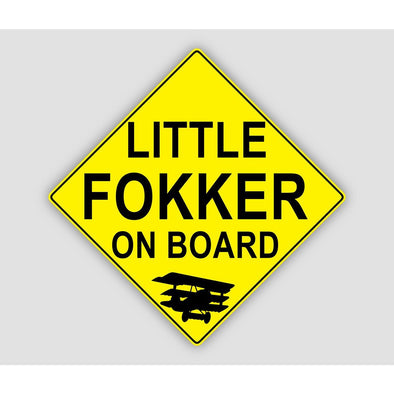 LITTLE FOKKER ON BOARD Sticker - Mach 5