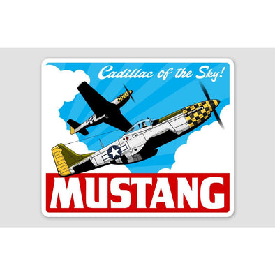 P-51 'CADILLAC OF THE SKY!' Sticker - Mach 5