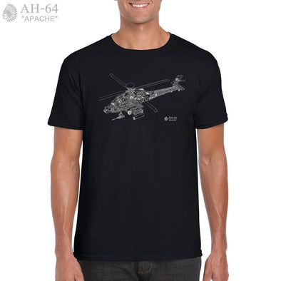 APACHE HELICOPTER CUTAWAY T-Shirt - Mach 5