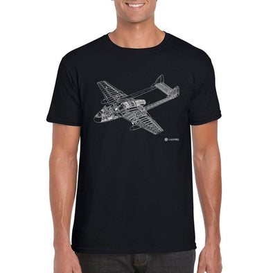 De Havilland Vampire Cutaway T-Shirt - Mach 5