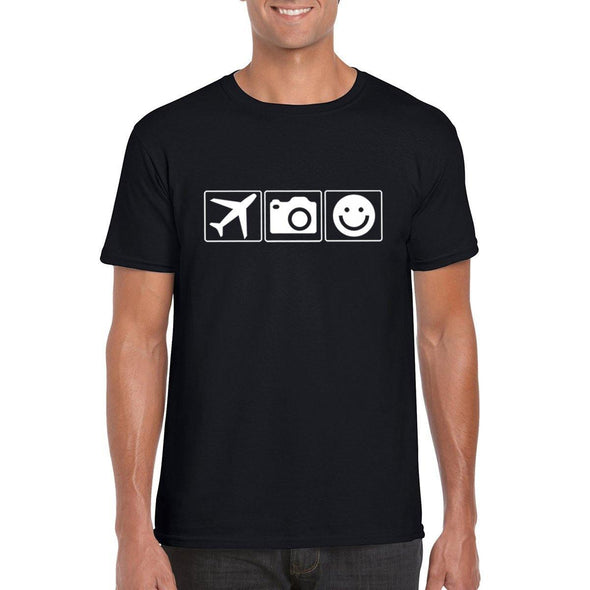 PLANE CAMERA SMILE Unisex T-Shirt - Mach 5