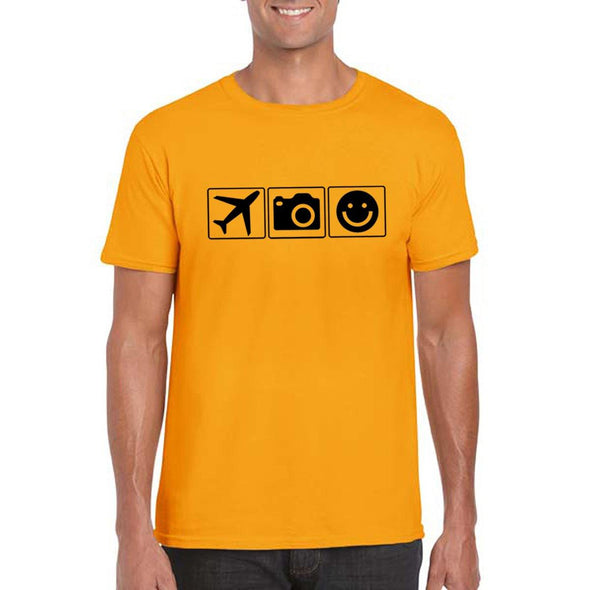 PLANE CAMERA SMILE Unisex T-Shirt - Mach 5