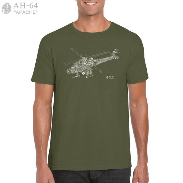 APACHE HELICOPTER CUTAWAY T-Shirt - Mach 5