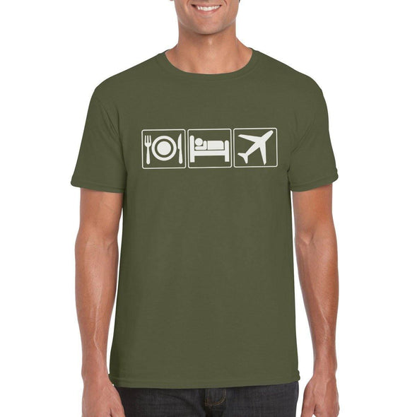 EAT SLEEP FLY Semi-Fitted Unisex T-Shirt - Mach 5