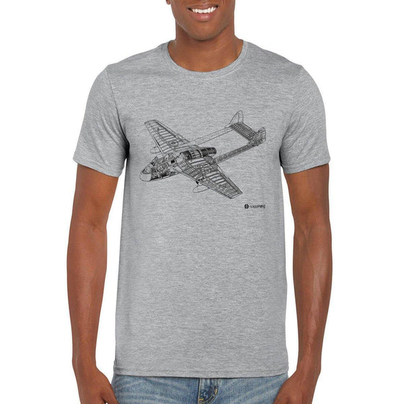 De Havilland Vampire Cutaway T-Shirt - Mach 5