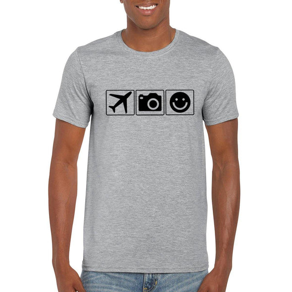 PLANE CAMERA SMILE Unisex T-Shirt - Mach 5
