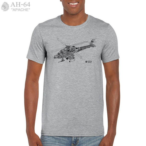 APACHE HELICOPTER CUTAWAY T-Shirt - Mach 5