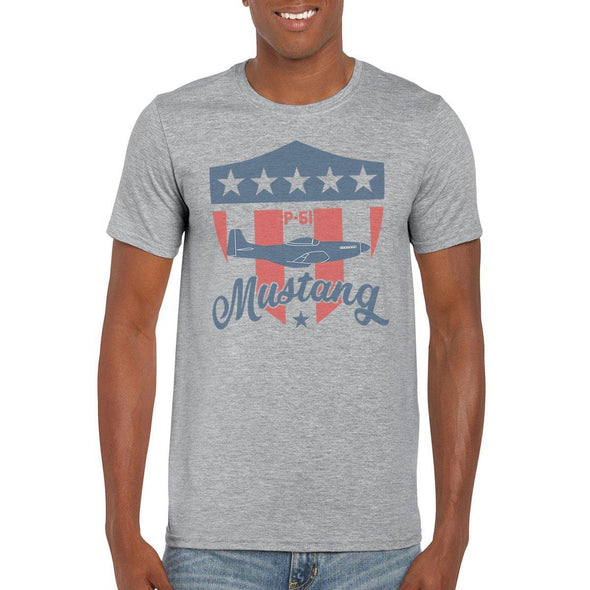 SHIELD P51 MUSTANG Semi-Fitted Unisex T-Shirt - Mach 5