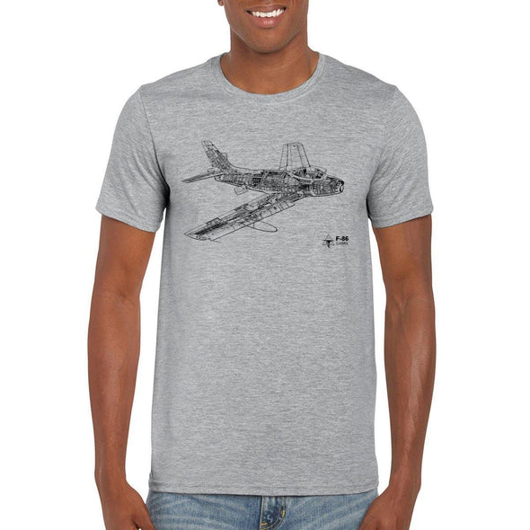 F-86 SABRE CUTAWAY T-Shirt - Mach 5