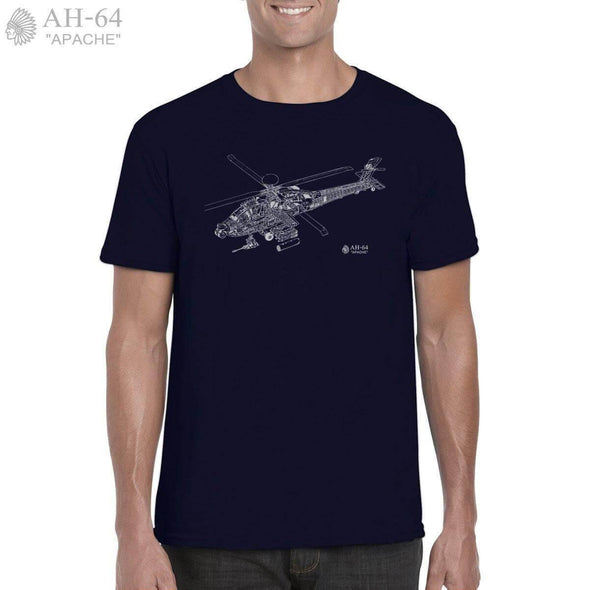 APACHE HELICOPTER CUTAWAY T-Shirt - Mach 5