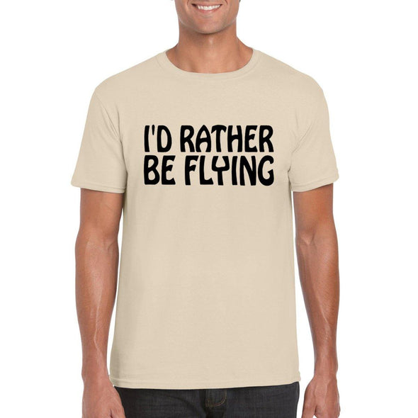 I'D RATHER BE FLYING Unisex Semi-Fitted T-Shirt - Mach 5