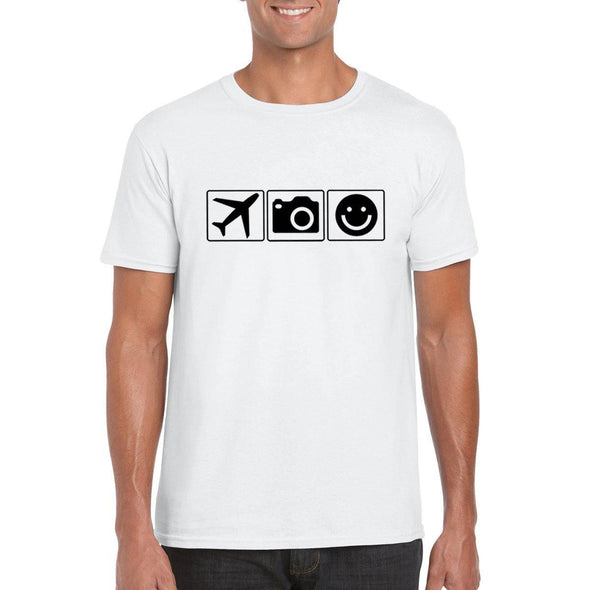 PLANE CAMERA SMILE Unisex T-Shirt - Mach 5