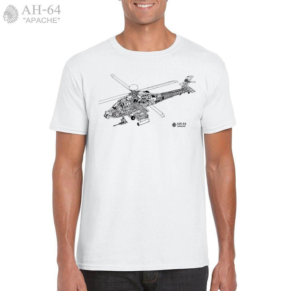 APACHE HELICOPTER CUTAWAY T-Shirt - Mach 5
