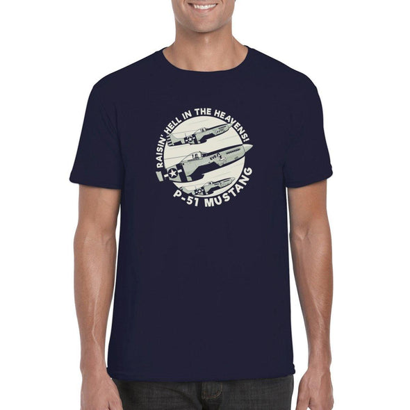 P-51 MUSTANG 'RAISIN' HELL IN THE HEAVENS' T-Shirt - Mach 5