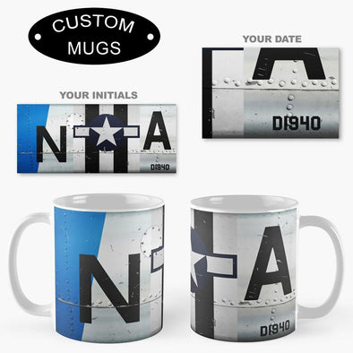 CUSTOMISABLE P-51 MUSTANG 'BLUE NOSE' Mug - Mach 5