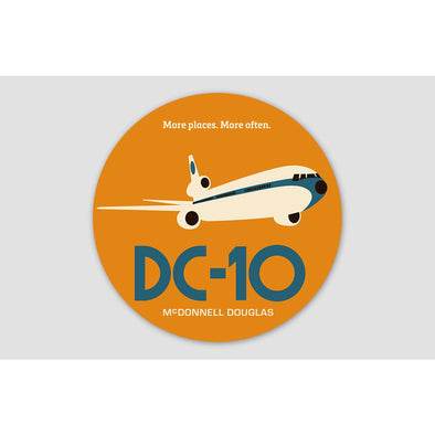 DC-10 'MORE PLACES. MORE OFTEN.' Sticker - Mach 5