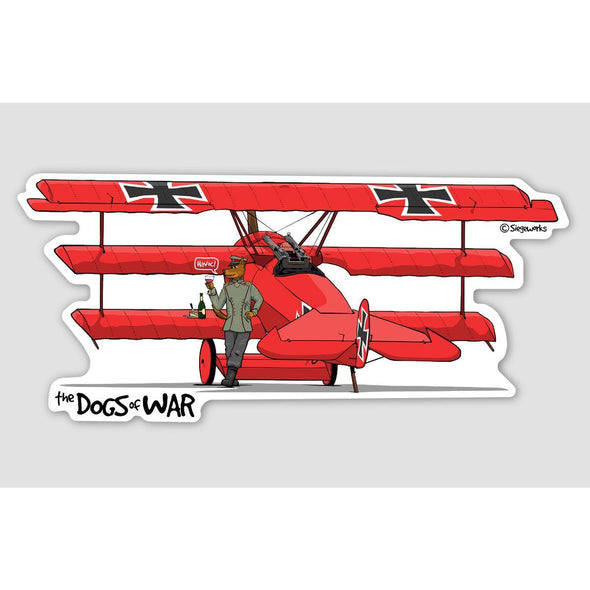 FOKKER TRIPLANE 'RED BARON' Sticker - Mach 5