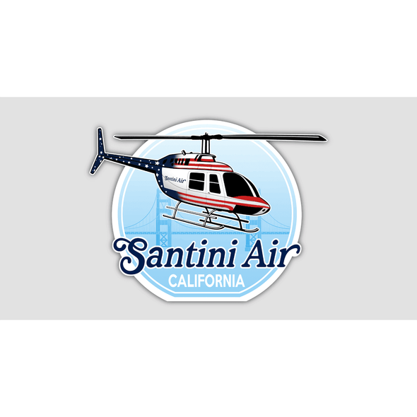 BELL 206 SANTINI AIR CALIFORNIA Sticker - Mach 5