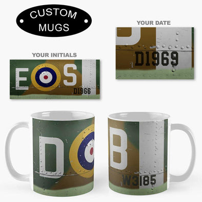 CUSTOMISABLE BATTLE OF BRITAIN SPITFIRE Mug - Mach 5