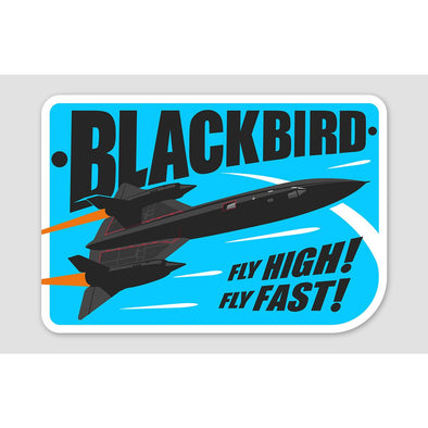 SR-71 'FLY HIGH! FLY FAST!' Sticker - Mach 5