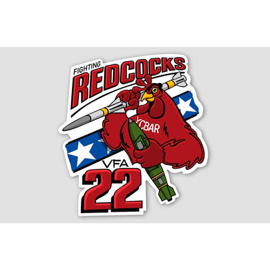 VFA-22 'FIGHTING REDCOCKS' Sticker - Mach 5