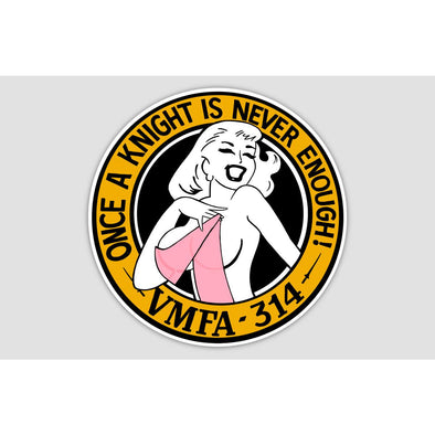 VMFA-314 'ONCE A KNIGHT IS NEVER ENOUGH' Sticker - Mach 5