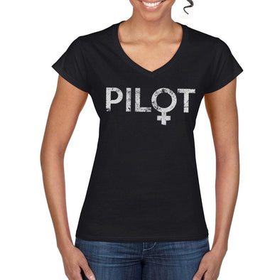 Women’s Pilot semi-fitted V-neck T-Shirt - Mach 5