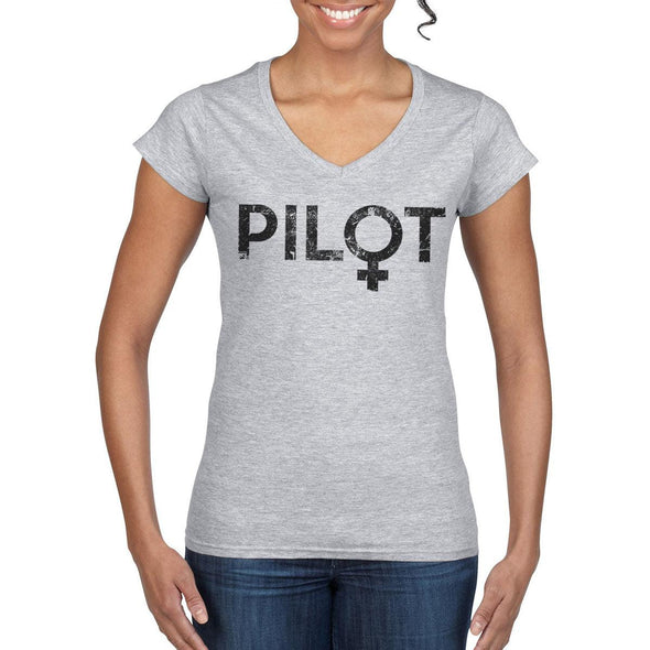 Women’s Pilot semi-fitted V-neck T-Shirt - Mach 5