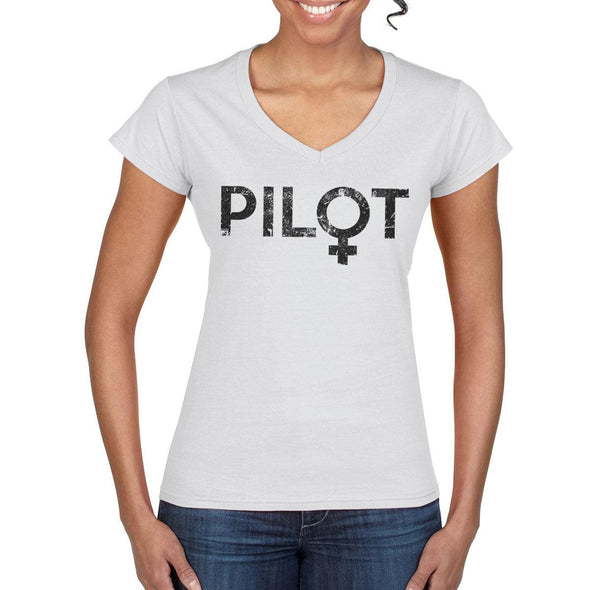 Women’s Pilot semi-fitted V-neck T-Shirt - Mach 5