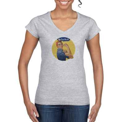 WE CAN DO IT! Women's Semi-Fitted V Neck T-Shirt - Mach 5