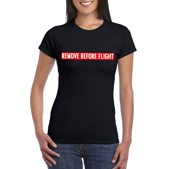 REMOVE BEFORE FLIGHT Women's Semi-Fitted T-Shirt - Mach 5