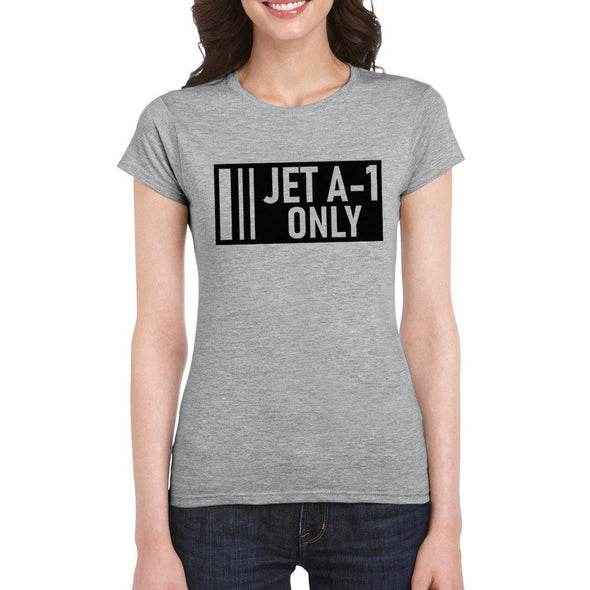 JET A-1 ONLY Women's Semi-Fitted T-Shirt GREY - Mach 5