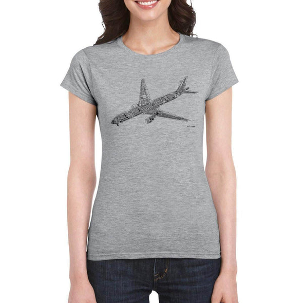 B 777 CUTAWAY DIAGRAM Women's T-Shirt - Mach 5