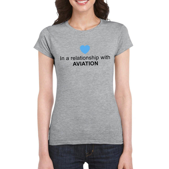 IN A RELATIONSHIP WITH AVIATION  Semi-Fitted T-Shirt - Mach 5