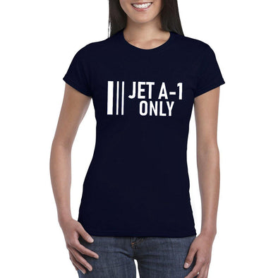 JET A-1 ONLY Women's Semi-Fitted T-Shirt NAVY - Mach 5