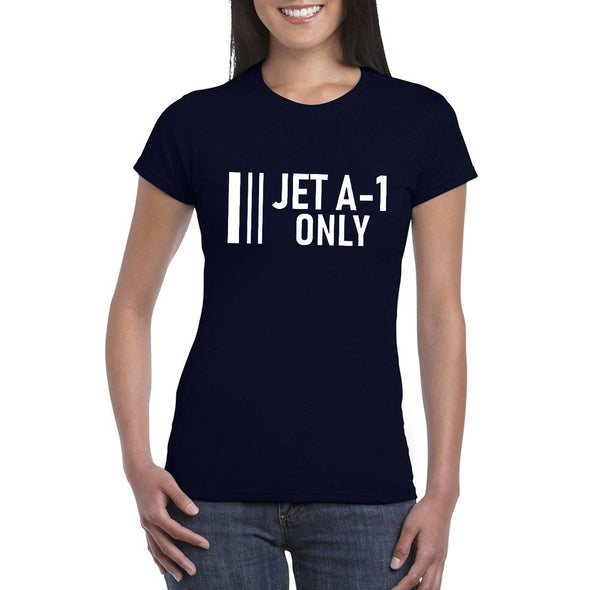 JET A-1 ONLY Women's Semi-Fitted T-Shirt NAVY - Mach 5