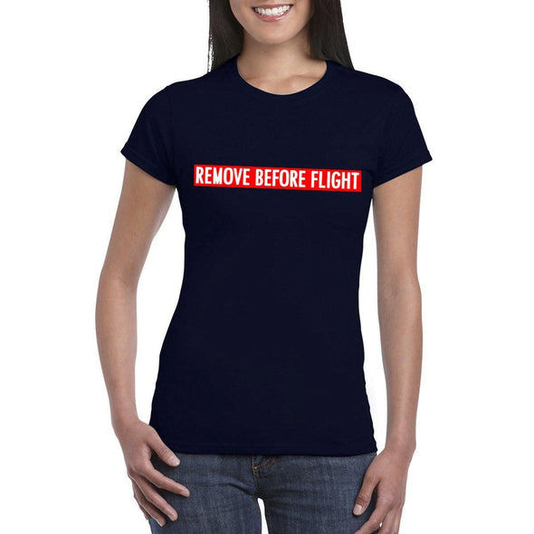 REMOVE BEFORE FLIGHT Women's Semi-Fitted T-Shirt - Mach 5