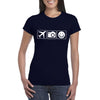 PLANE CAMERA SMILE Women's Crew Neck T-Shirt - Mach 5