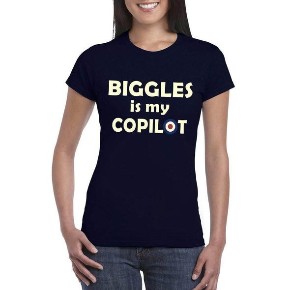 BIGGLES IS MY COPILOT Women's Crew Neck Tee - Mach 5