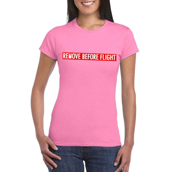 REMOVE BEFORE FLIGHT Women's Semi-Fitted T-Shirt - Mach 5