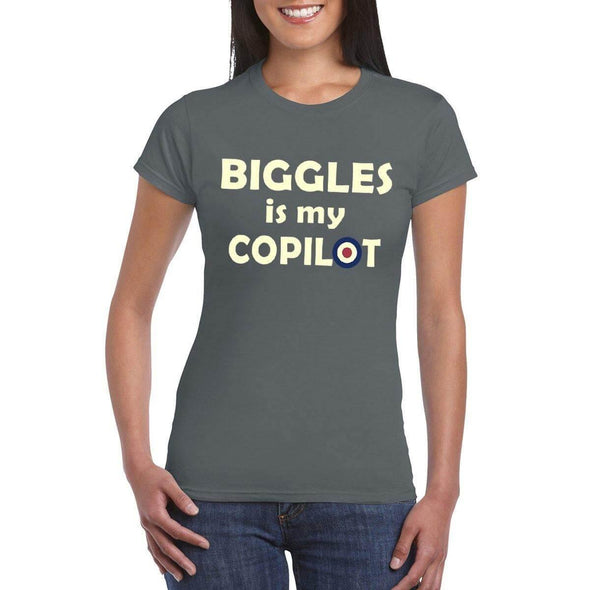 BIGGLES IS MY COPILOT Women's Crew Neck Tee - Mach 5