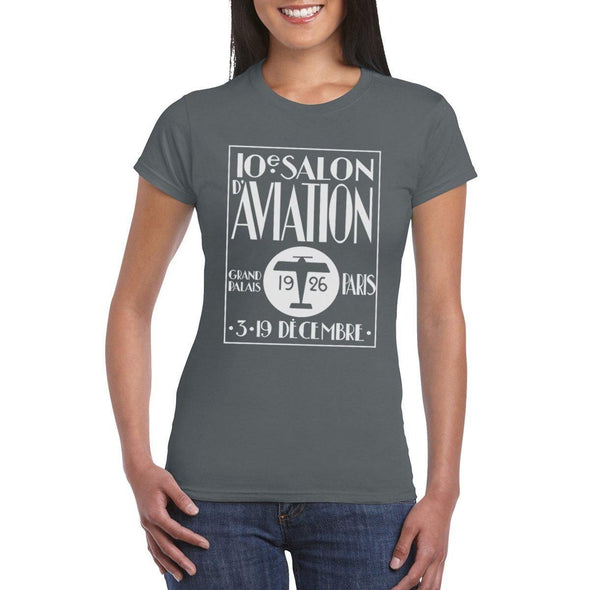 SALON D AVIATION Semi-Fitted Women's T-Shirt - Mach 5