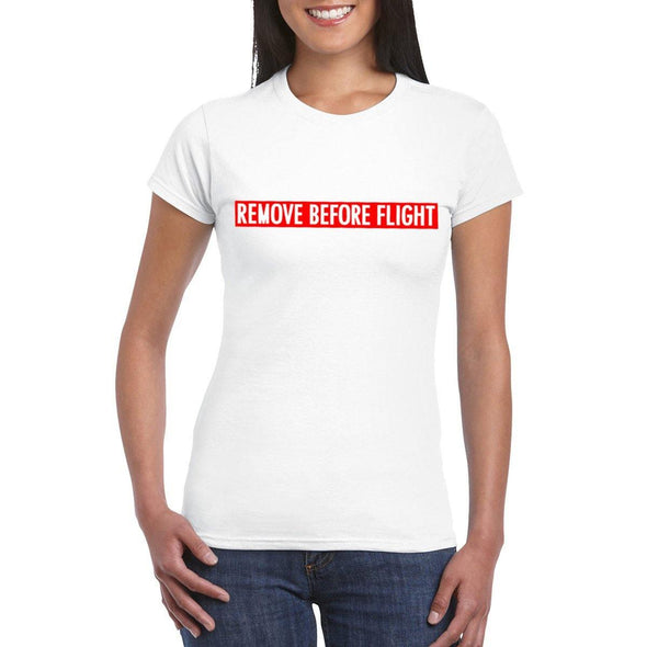 REMOVE BEFORE FLIGHT Women's Semi-Fitted T-Shirt - Mach 5