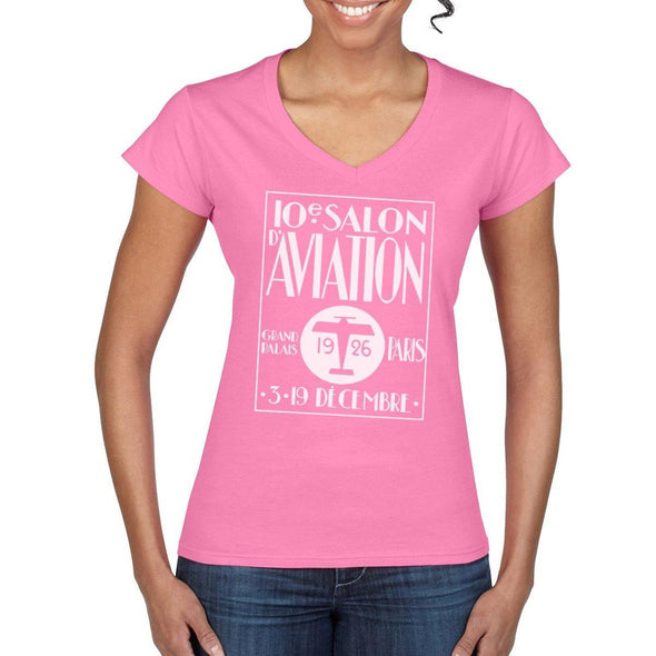 SALON D AVIATION Semi-Fitted V-Neck T-Shirt - Mach 5