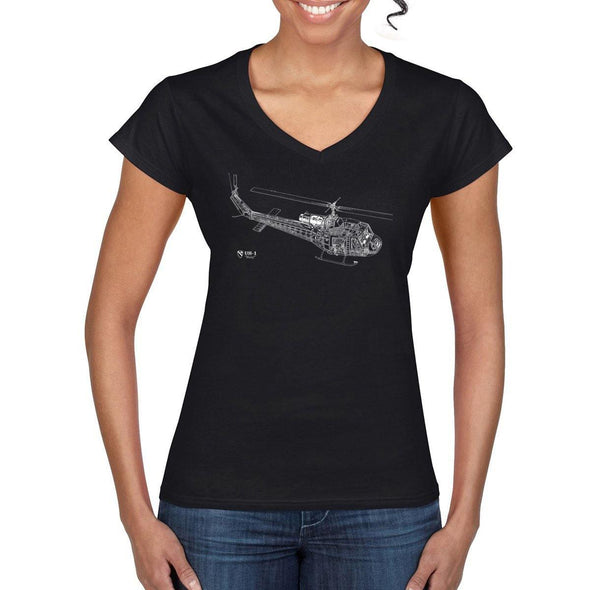 HUEY CUTAWAY Women's Semi-Fitted V-Neck T-Shirt - Mach 5