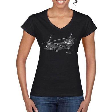 CHINOOK CUTAWAY Woman's Semi-Fitted V Neck T-Shirt - Mach 5