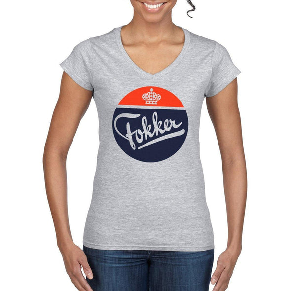 Women's FOKKER V-Neck Semi-Fitted T-Shirt - Mach 5