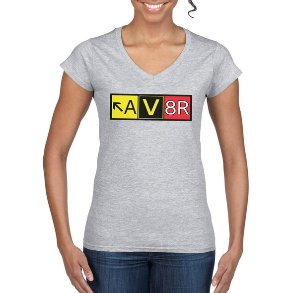 AV8R Women's V Neck Semi-Fitted T-Shirt - Mach 5